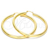 Oro Laminado Large Hoop, Gold Filled Style Hollow Design, Polished, Golden Finish, 5.136.002.60