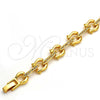 Oro Laminado Fancy Bracelet, Gold Filled Style with White Crystal, Polished, Golden Finish, 03.59.0063.08 (10 MM Thickness, 8 Inches Length)