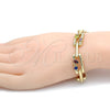 Dorado Oro Laminado Pulsera, vista 3 de la galería del producto por Mayoreo, vista adicional 3 del producto
