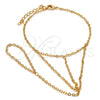 Oro Laminado Fancy Bracelet, Gold Filled Style Rolo Design, Polished, Golden Finish, 03.60.0138.07 (02 MM Thickness, 7 Inches Length)