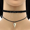 Oro Laminado Fancy Necklace, Gold Filled Style Choker Design, Polished, Golden Finish, 04.215.0016.12 (08 MM Thickness, 12 Inches Length)
