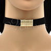 Oro Laminado Fancy Necklace, Gold Filled Style Choker Design, Polished, Golden Finish, 04.215.0024.13 (15 MM Thickness, 13 Inches Length)
