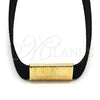Oro Laminado Fancy Necklace, Gold Filled Style Choker Design, Polished, Golden Finish, 04.215.0024.13 (15 MM Thickness, 13 Inches Length)
