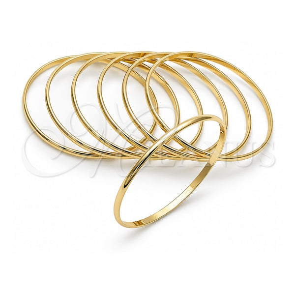 Oro Laminado Semanario Bangle, Gold Filled Style Polished, Golden Finish, 5.232.002.01 (Thickness, Size 1 (1.50 Diameter))