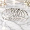 White Gold Filled Semanario Bangle, Polished, Rhodium Finish, 5.232.004.1.01 (04 MM Thickness, Size 1 (1.50 Diameter))