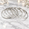 White Gold Filled Semanario Bangle, Polished, Rhodium Finish, 5.232.004.1.02 (04 MM Thickness, Size 2 (1.75 Diameter))