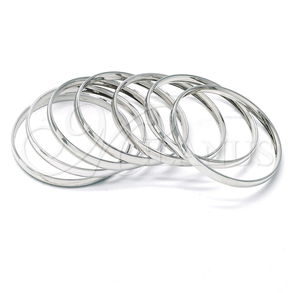 White Gold Filled Jewelry — Semanario Bangle Polished 5. 04 MM Thickness Size — main product view — SKU 105402 | Oro Laminado Blanco joyería — Semanario Bangle pulido 5. 04 MM Thickness Size — SKU 105402
