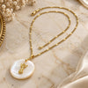 Oro Laminado Pendant Necklace, Gold Filled Style Divino NiÃ±o Design, with Ivory Mother of Pearl, Polished, Golden Finish, 04.09.0032.18 (0.35 Gauge, 01 MM Thickness, 18 Inches Length)