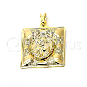 Gold Filled Pendant — Religious Pendant Guadalupe Design Polished 05.09. — main product view — SKU 105667 | Oro Laminado dije — Religious Pendant Guadalupe diseño pulido 05.09. — SKU 105667