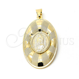 Gold Filled Pendant — Religious Pendant Guadalupe Design Matte 05.09. — main product view — SKU 105668 | Oro Laminado dije — Religious Pendant Guadalupe diseño Matte 05.09. — SKU 105668