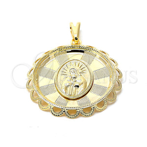 Gold Filled Pendant — Religious Pendant Guadalupe Design Matte 05.09. — main product view — SKU 105671 | Oro Laminado dije — Religious Pendant Guadalupe diseño Matte 05.09. — SKU 105671