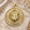 Oro Laminado Religious Pendant, Gold Filled Style San Benito Design, Polished, Golden Finish, 05.09.0035