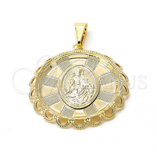Gold Filled Pendant — Religious Pendant Sagrado Corazon de Maria Design Matte — main product view — SKU 105673 | Oro Laminado dije — Religious Pendant Sagrado Corazon de Maria diseño Matte — SKU 105673
