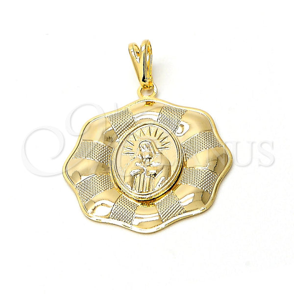 Gold Filled Pendant — Religious Pendant Guadalupe Design Matte 05.09. — main product view — SKU 105675 | Oro Laminado dije — Religious Pendant Guadalupe diseño Matte 05.09. — SKU 105675