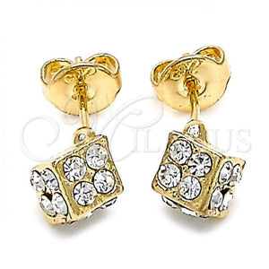 Gold Filled Ring — Stud Earring with White Crystal Polished 02.63. *PROMO* — main product view — SKU 105694 | Oro Laminado anillo — Stud Earring with cristal blanco pulido 02.63. *PROMO* — SKU 105694