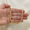 Oro Laminado Bead, Gold Filled Style Ball Design, Polished, Golden Finish, 5.234.028.06.100