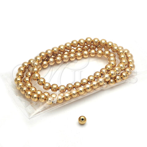 Oro Laminado Bead, Gold Filled Style Ball Design, Polished, Golden Finish, 5.234.028.06.100