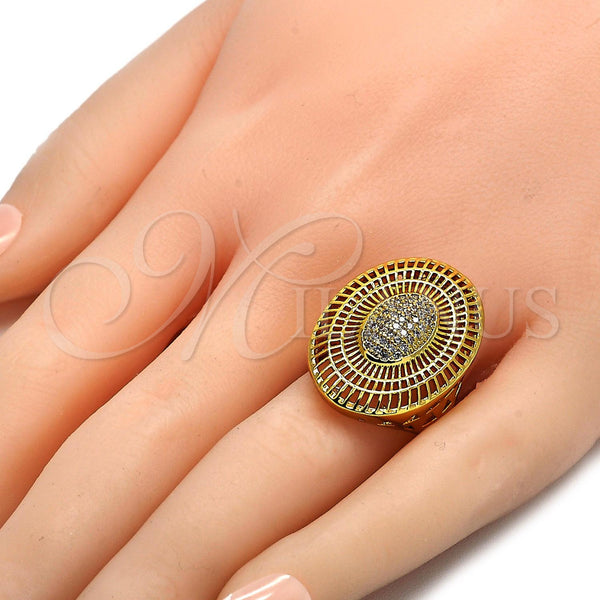 Gold Filled Ring — Multi Stone Ring with White Micro Pave Polished — alternate product view — SKU 105808 | Oro Laminado anillo — Multi Stone Ring with blanco Micro Pave pulido — SKU 105808