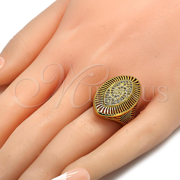 Gold Filled Ring — Multi Stone Ring with White Micro Pave Polished — alternate product view — SKU 105815 | Oro Laminado anillo — Multi Stone Ring with blanco Micro Pave pulido — SKU 105815