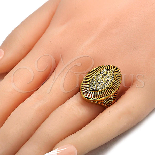 Gold Filled Ring — Multi Stone Ring with White Micro Pave Polished — alternate product view — SKU 105816 | Oro Laminado anillo — Multi Stone Ring with blanco Micro Pave pulido — SKU 105816