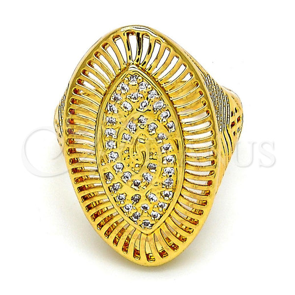 Gold Filled Ring — Multi Stone Ring with White Micro Pave Polished — main product view — SKU 105816 | Oro Laminado anillo — Multi Stone Ring with blanco Micro Pave pulido — SKU 105816