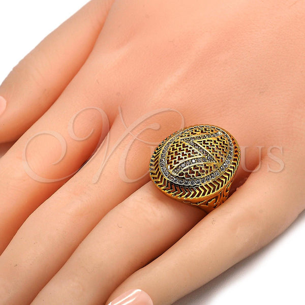 Gold Filled Ring — Multi Stone Ring with White Micro Pave Polished — alternate product view — SKU 105819 | Oro Laminado anillo — Multi Stone Ring with blanco Micro Pave pulido — SKU 105819
