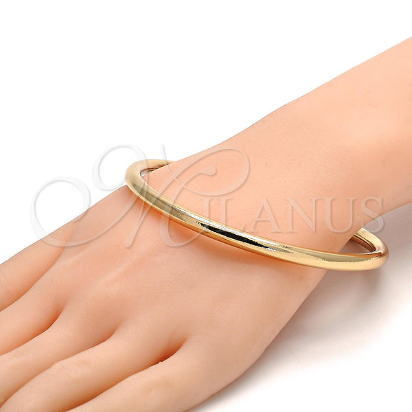 Gold Filled Jewelry — Individual Bangle Hollow Design Polished 07. 05 MM — alternate product view — SKU 105822 | Oro Laminado joyería — Individual Bangle Hollow diseño pulido 07. 05 MM — SKU 105822