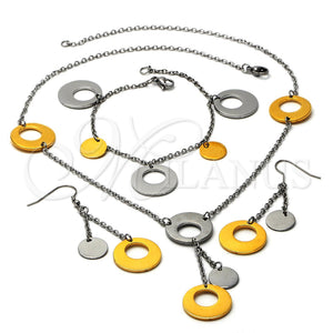 Stainless Steel Ring — Necklace Bracelet and Earring Polished Two Tone 06. — main product view — SKU 105892 | Acero Inoxidable anillo — Necklace Bracelet and Earring pulido Two Tone 06. — SKU 105892