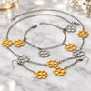Stainless Steel Necklace, Bracelet and Earring, Polished, Two Tone, 06.231.0022
