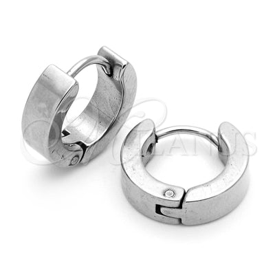 Stainless Steel Hoop Earrings — Small Hoop Scorpion Design Matte 02.63. for wholesale, main product view
