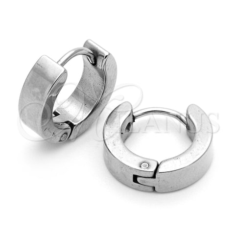 Stainless Steel Small Hoop, Scorpion Design, Matte Finish, Steel Finish, 02.63.2501