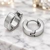 Stainless Steel Small Hoop, Skull Design, Matte Finish, Steel Finish, 02.63.2505