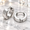 Stainless Steel Small Hoop, Skull Design, Matte Finish, Steel Finish, 02.63.2506