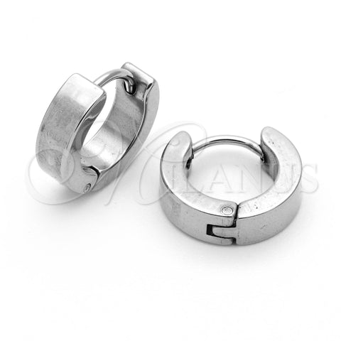 Stainless Steel Small Hoop, Scorpion Design, Matte Finish, Steel Finish, 02.63.2509