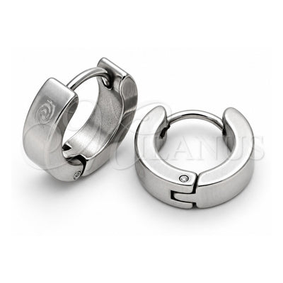 Stainless Steel Small Hoop, Matte Finish, Steel Finish, 02.63.2510