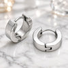 Stainless Steel Small Hoop, Flower Design, Matte Finish, Steel Finish, 02.63.2519