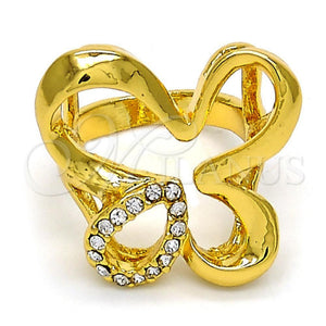 Gold Filled Ring — Multi Stone Ring Butterfly Design with White Cubic — main product view — SKU 106000 | Oro Laminado anillo — Multi Stone Ring Butterfly diseño with blanco Cubic — SKU 106000