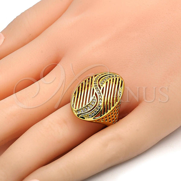 Gold Filled Ring — Multi Stone Ring with White Micro Pave Polished — alternate product view — SKU 106099 | Oro Laminado anillo — Multi Stone Ring with blanco Micro Pave pulido — SKU 106099