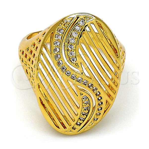Gold Filled Ring — Multi Stone Ring with White Micro Pave Polished — main product view — SKU 106099 | Oro Laminado anillo — Multi Stone Ring with blanco Micro Pave pulido — SKU 106099