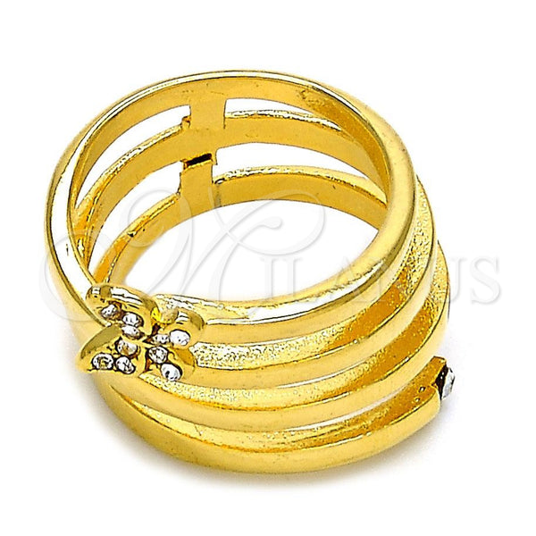 Gold Filled Ring — Multi Stone Ring Butterfly and Spiral Design with — main product view — SKU 106104 | Oro Laminado anillo — Multi Stone Ring Butterfly and Spiral diseño with — SKU 106104