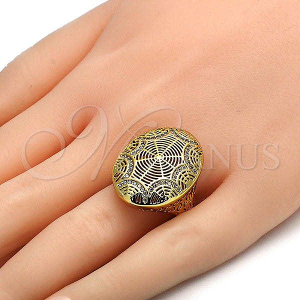 Gold Filled Ring — Multi Stone Ring with White Crystal Polished 01. — alternate product view — SKU 106121 | Oro Laminado anillo — Multi Stone Ring with cristal blanco pulido 01. — SKU 106121