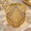 Oro Laminado Multi Stone Ring, Gold Filled Style with White Cubic Zirconia, Polished, Golden Finish, 01.118.0051.08 (Size 8)