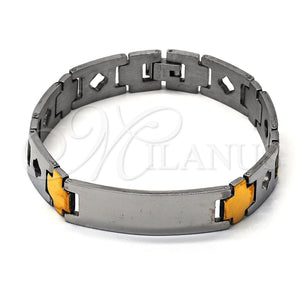 Stainless Steel Bracelet — ID Bracelet Polished Two Tone 03.63. 8 Inches — main product view — SKU 106133 | Acero Inoxidable brazalete — ID Bracelet pulido Two Tone 03.63. 8 Inches — SKU 106133
