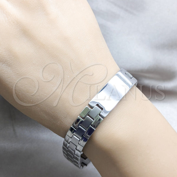 Stainless Steel Bracelet — Solid Bracelet Polished 03.63. 8 Inches Length — alternate product view — SKU 106148 | Acero Inoxidable brazalete — Solid Bracelet pulido 03.63. 8 Inches Length — SKU 106148
