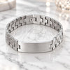 Stainless Steel Solid Bracelet, Polished, Steel Finish, 03.63.1476.08 (8 Inches Length)