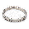 Stainless Steel Solid Bracelet, Polished, Steel Finish, 03.63.1499.08 (8 Inches Length)