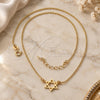 Oro Laminado Pendant Necklace, Gold Filled Style Judaica and Star of David Design, Polished, Golden Finish, 04.09.0045.18 (0.35 Gauge, 01 MM Thickness, 18 Inches Length)