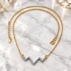 Oro Laminado Pendant Necklace, Gold Filled Style Matte Finish, Two Tone, 04.09.0046.18 (0.35 Gauge, 01 MM Thickness, 18 Inches Length)