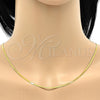 Oro Laminado Basic Necklace, Gold Filled Style Herringbone Design, Polished, Golden Finish, 04.238.0017.1.18 (0.35 Gauge, 02 MM Thickness, 18 Inches Length)