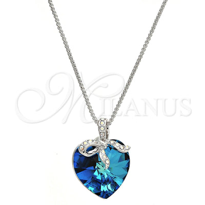 Rhodium Gold-Filled Heart Necklace 04.239.0007.16 for wholesale, main product view